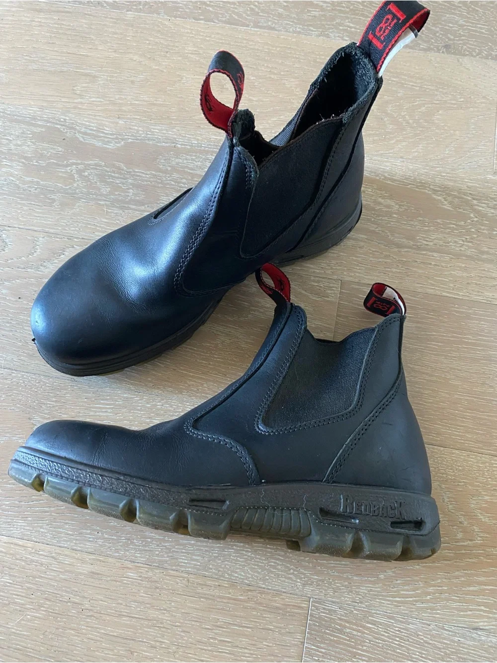 Redback Bobcat black leather ankle Chelsea boots men us size 9.5 us 8.5